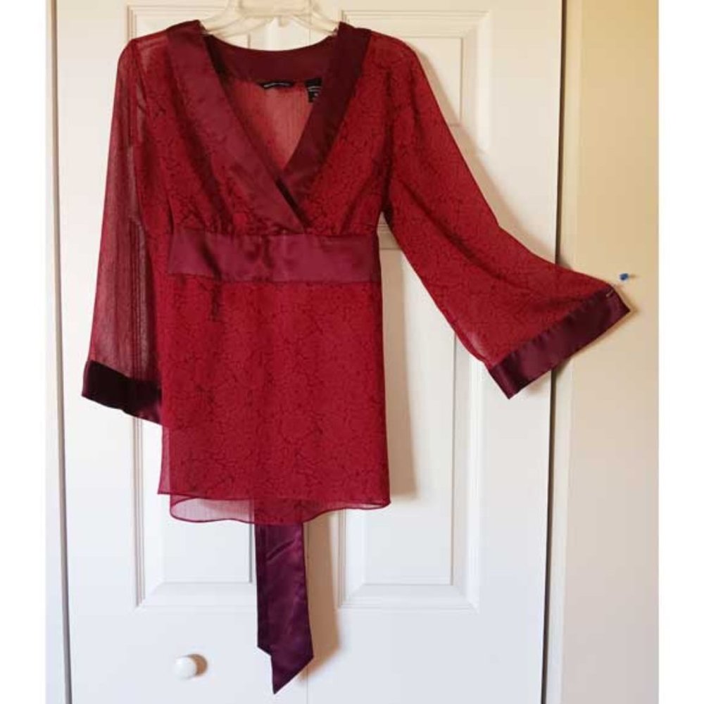 New York & Company Sexy Sheer Tunic Size 10